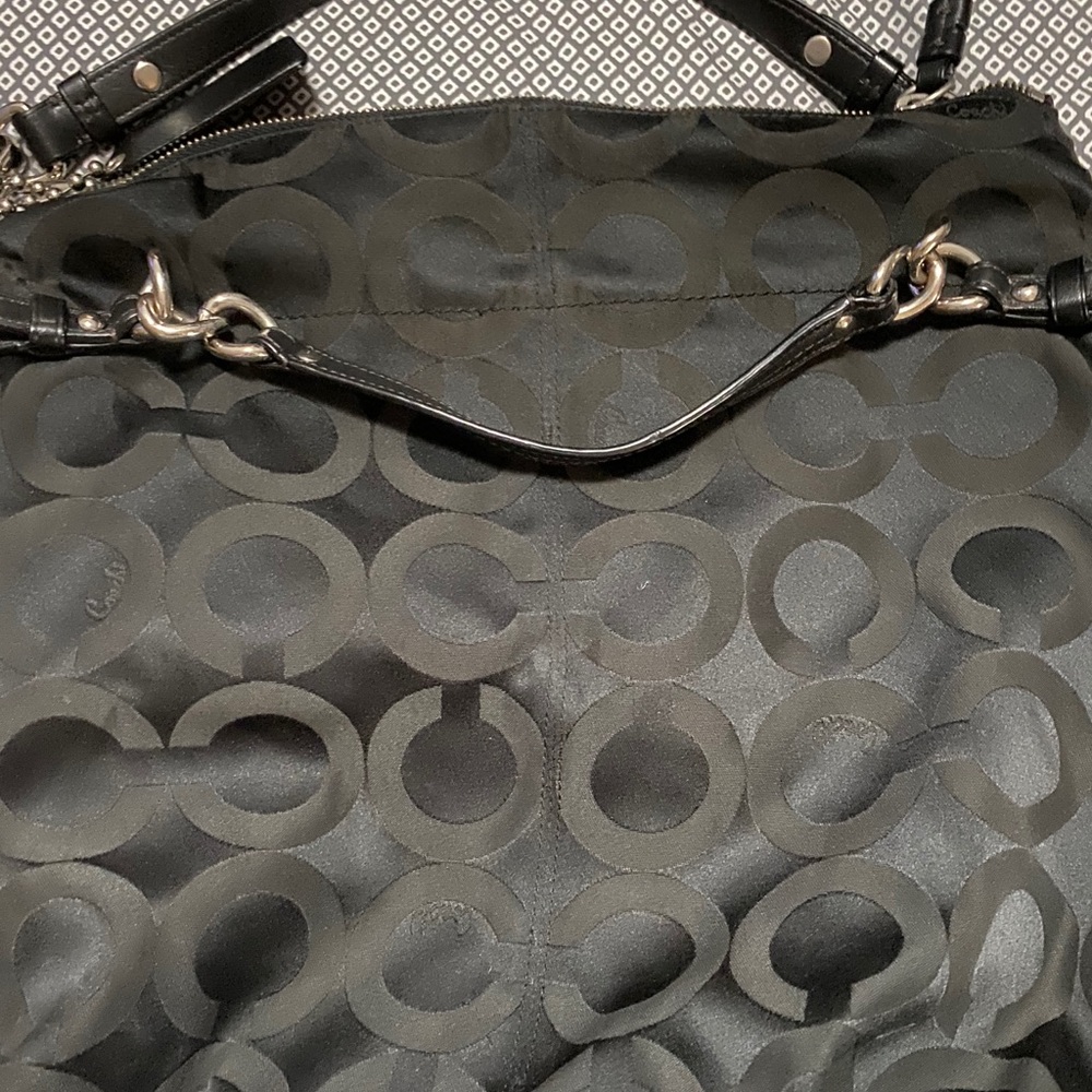 Coach black signature print